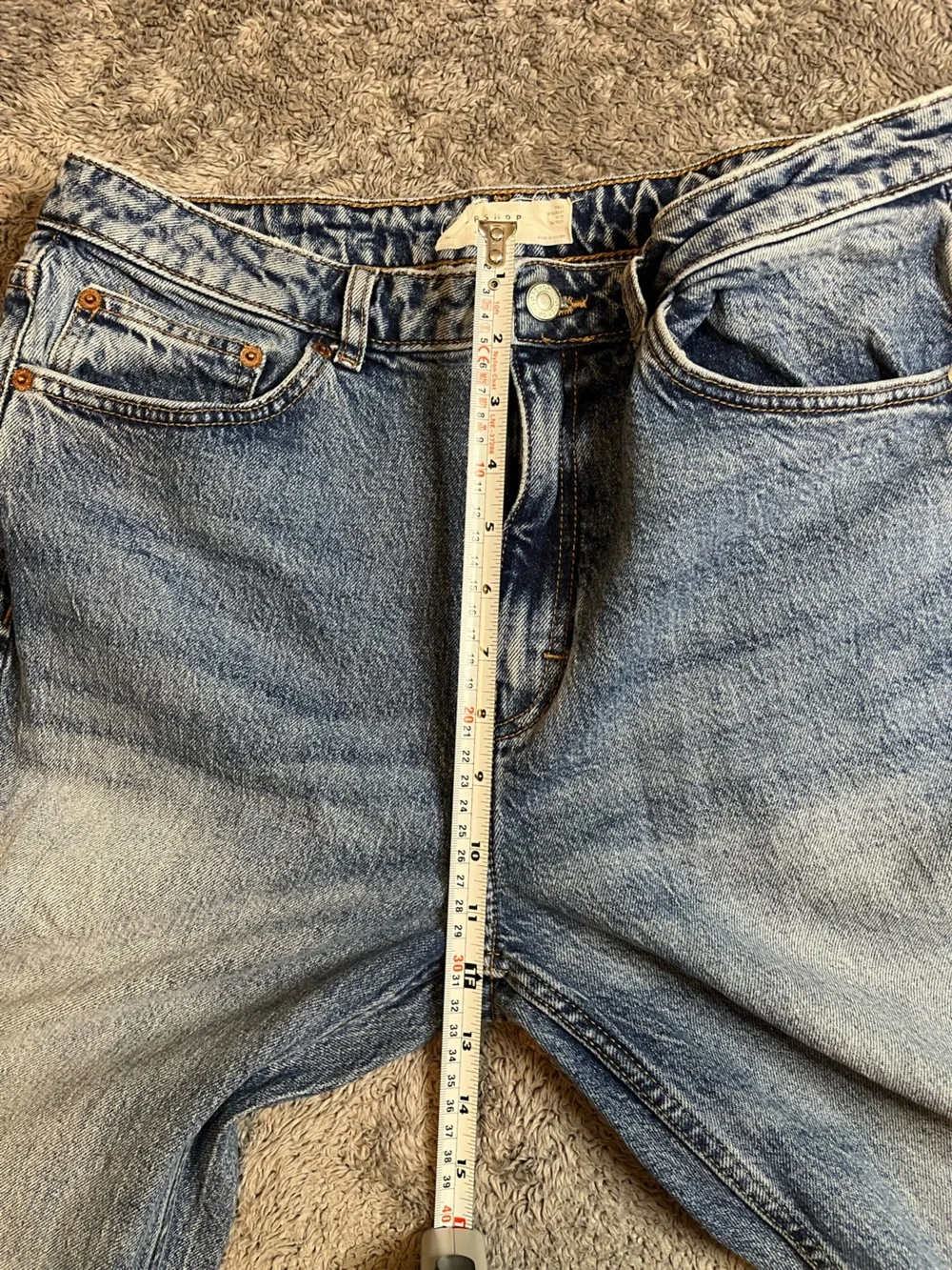 Women’s Top Shop Straight Light Blue Denim Jeans Size 10